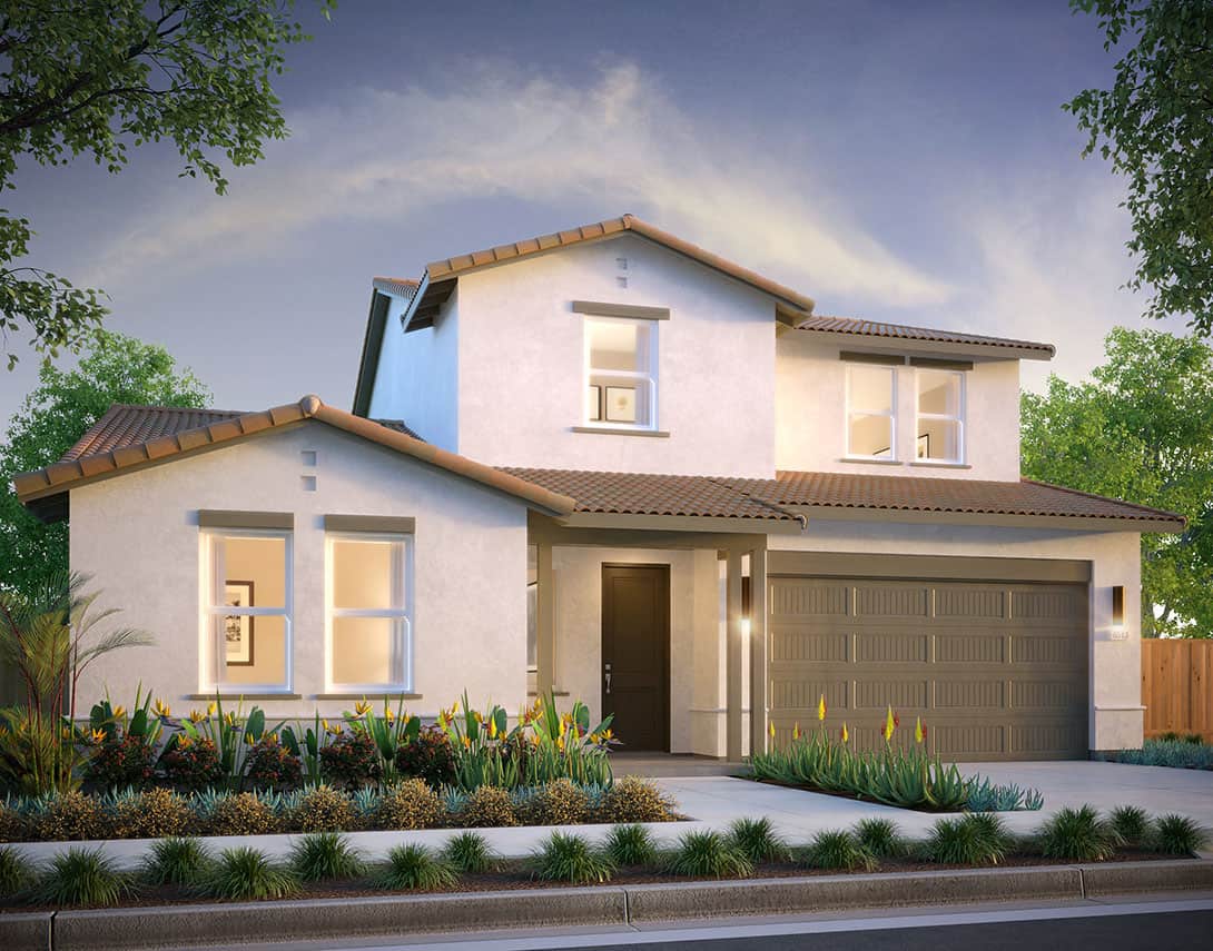 Lyra at Skyline Plan 1 Contemporary Spanish Exterior Style Renderings